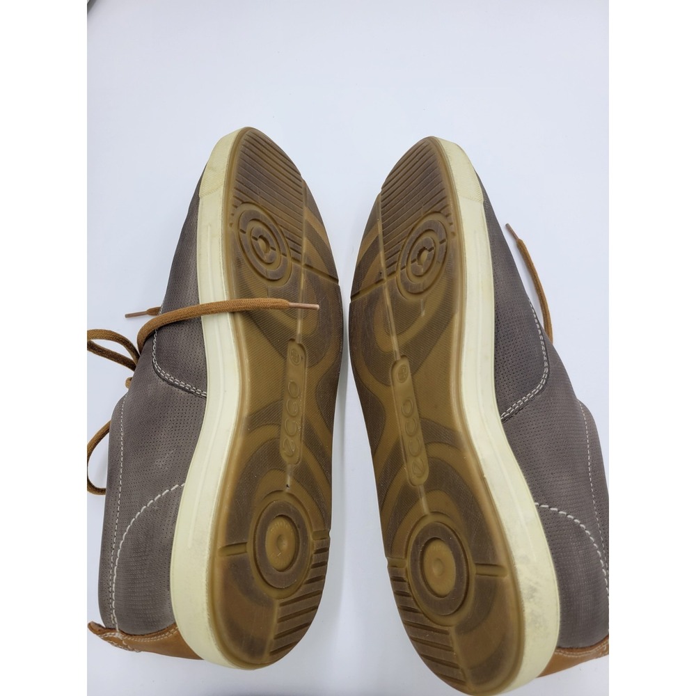 Ecco Men's Gray Leather Oxford Boat Shoes Career Casual Shoe Sz 44 (See Chart) - Picture 7 of 10
